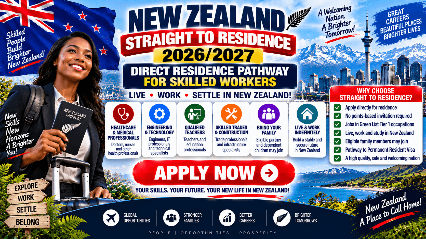 New Zealand Straight to Residence Visa opportunity information